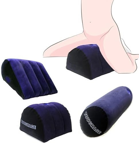 SmartRing Familia de Almohadas inflables, cojín Triangular en Forma de cuña y cojín Inflable de Arco semicircular, Almohada Redonda para Dormir Larga, Tres encuentros