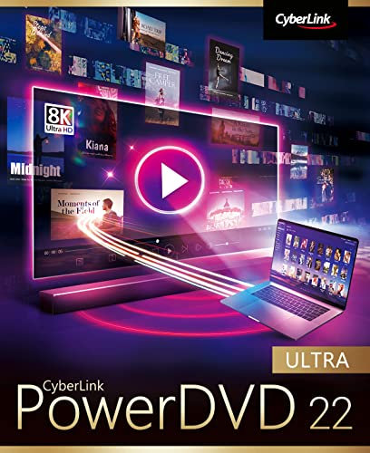 CyberLink PowerDVD 22 | Ultra | PC | Code d'activation PC - envoi par email