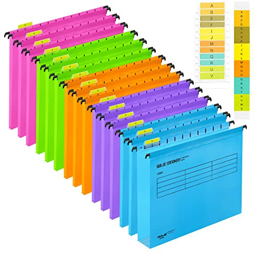 A4 Suspension Files, 15 Pcs A4 Suspension Files for Filing Cabinet Files Hanging Filing Folders,Box Filing Storage Folders Interior Folders for School Home Work Office Organization
