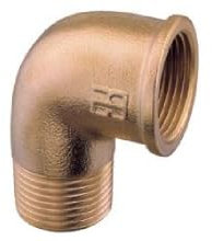 Codo 90°MF (macho-hembra) en Latón - Racores Para Fontanería - Jardinería Fontanería Nautica (11/4)