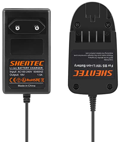 Shentec Akku Ladegerät 18V-20V Power for All für Alle PA4 18V Elektrowerkzeugen und Akkus von Bosch, Gardena, Gloria und Wagner