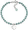 Materia Halbedelsteine Achat Armband türkis - Klee Anhänger 925 Silber SA-1-Türkis