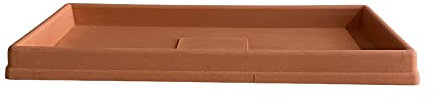 Garden Italia Vasi Sottovaso Rettangolare in Resina LRT 49 cm. Interno 47 x 20 in Resina Colore IMPRUNETA Made in Italy per Esterni - infrangibile - Resistente al Gelo - Robusto