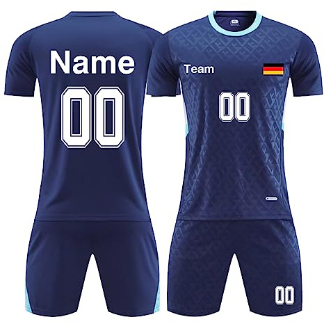 LAIFU Personalisierte Fussball Trikot Kinder Jungen | Trikot Kinder mit Eigenem Namen | Fußball Trikot set | Fußball Geschenke