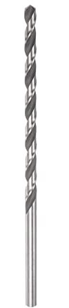 QUARKZMAN 6542 Alta Velocidad Acero Helicoidal Taladro, 6mm Taladro Taladro 160mm Longitud Extendido Recto Vástago Negro Óxido Rectificado Taladro Taladro para Acero Aluminio Aleación
