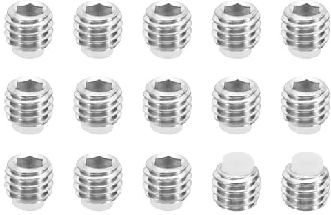 PATIKIL M5x4mm Nylon Spitze Grubenschraube 15 Pack Metrische Sechskant Buchse Kopf Kugelkopf Rutschfest Set Schrauben Innere Sechskant Antrieb Hardware 304 Edelstahl