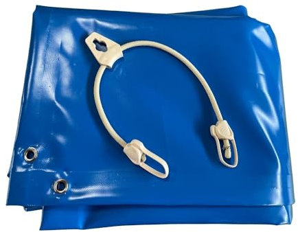 Bâche hivernage Piscine 12 x 6 m - Dimensions bâche : 12,7 x 6,7 m - Toile PVC 640 g/m² Bleu - Couverture Hiver