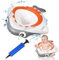 Vspek Anello di Nuoto del Fumetto, Stile dell'auto Salvagente Neonato Galleggiante Gonfiabile del Bambino Dell'anello di Nuoto del Baby Float Salvagente con Seggiolino and Gonfiatore (Squali)