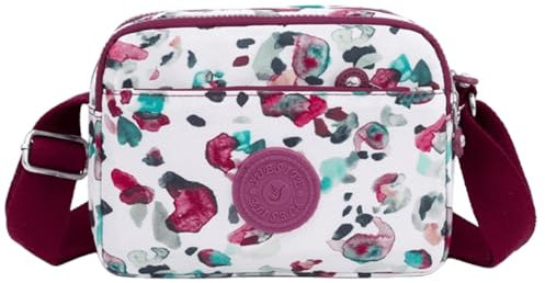 FAVORTALK Nylon Umhängetasche Klein Handytasche Damen - Crossbody Taschen Schultertasche mit Kartenfächer mit Verstellbar Schultergurt - DJB01620