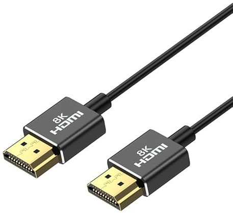 ZBLZGP 8K HDMI-Kabel 2.1 ultrahoher Geschwindigkeit HD-Blei HDR eARC für Roku HDTV RTX 3080 3090 Sky Q PS4 PS5 Xbox PC TV (HDMI zu HDMI, schwarz)
