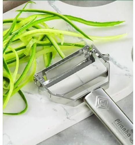 Piranha Julienne Stainless Steel Peeler – Cuts Fruit and Vegetables into Julienne Strips, courgetti Spaghetti and Noodles