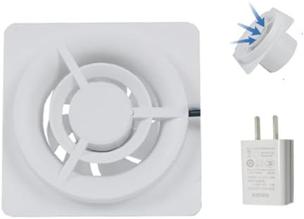UEGFSIJRF 2 Inch Bathroom Vent Fan,Wall Vent Fan Air Vent Fan Booster with Exhaust and Intake Timer Switch for Room Ceiling Garage Kitchen HVAC System(3-speed adjustment)