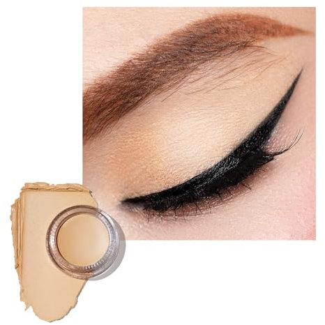 Oulac Matte Lidschatten Gelb Wasserfest | Lidschatten Primer Feine Textur Hält 16 Stunden + | Schnell Trocknend Wischfeste Matte Oberfläche | Vegan | 06g (CM04) Nudiste