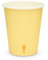 Disposable PLA Lined Coffee Cups, Compostable and Biodegradable, Single Wall, 50 Cups with PLA Lids (Primrose Yellow, 8oz)