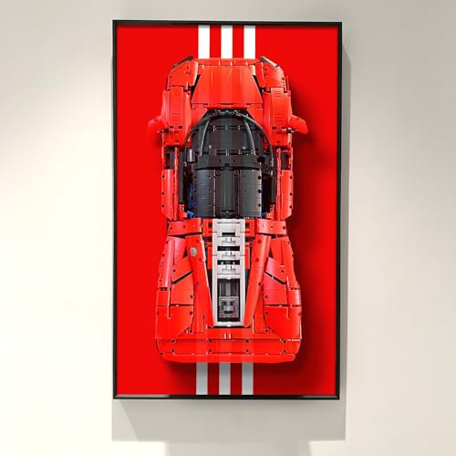 WETCEAOM Cadre d'affichage Mural pour Lego Technic 42143 Ferrari Daytona SP3, Tableau d'affichage Mural pour Lego Les Amateurs, Taille : 75x45 cm