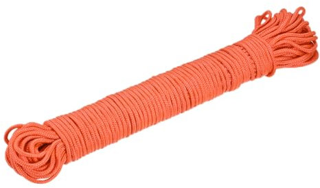 QUARKZMAN Cuerda Trenzada De Polipropileno 50M/164ft Diámetro 2mm Naranja para Interior Exterior Camping Cuerda para Ropa