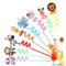Yegookay 8 Pièces Jungle Animaux Pailles Straws Enfant Colorées Paille Réutilisables Enseignement Intéressant pour Fêtes Anniversaire Enfants Thème des Jeux de Dessins Animés