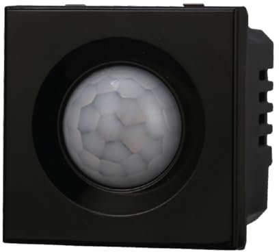 Sensore di movimento PIR, Moduli neri, nero, Compatibile Con BTicino Axolute, frutti, interruttori, pulsanti, deviatori, dimmer, sensori, PIR, buzzer, Per Placche originali e compatibili