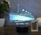 Optechvisual LED Lampe Titanic Schiff – Nachtlicht mit Fernbedienung & Farbwechsel – Geschenk für Seefahrt-Fans & Nostalgiker – Schiff Deko Licht für Wohnzimmer, Büro oder Schlafzimmer