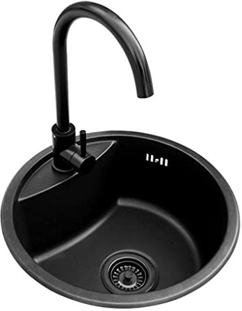 fregadero, Fregadero de cocina, fregadero de cocina redondo pequeño, fregadero for balcón, fregadero bajo encimera de un solo seno.