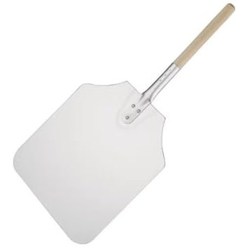 ROMUX® Pala de Pizza Corta de 20 cm de Aluminio con Mango de Madera | Palas de Pizza profesionales para bares y restaurantes | Accesorios de Cocina