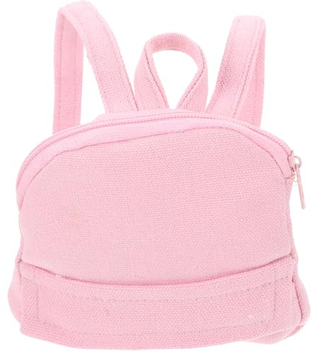 Puppen Kleiner Rucksack 45cm aus Stoff Rosa für Kinder Schulbeginn Party | Kleiner Schultasche für Puppen, Spielgeeignetes Puppenzubehör, 1 Stück, Niedliche Optik