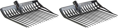 Kerbl Dunggabel EcoFork (Mistgabel in Schwarz & ohne Stiel, 39 x 30 x 6 cm Heugabel) 326052 (Packung mit 2)