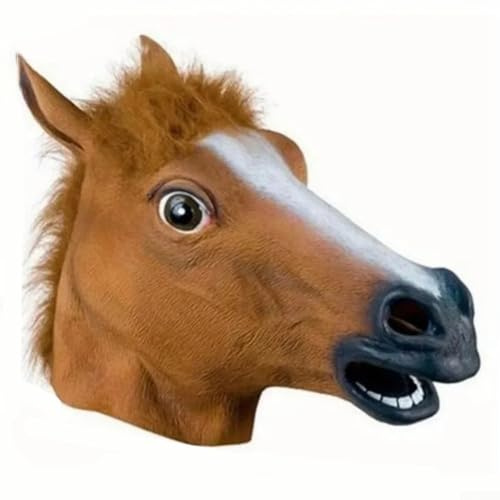 Pferde-Gesichtsmaske für kreative Verkleidungen, Kostüme, Veranstaltungen und Theatergebrauch, Vinyl-Material mit atmungsaktivem Design und anpassbarer Riemen-Passform (der Hund)