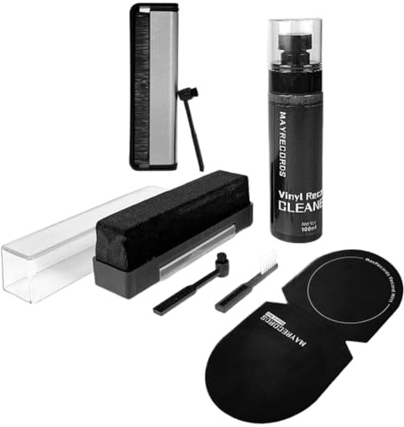 Awwertse Dépoussiérant Antistatique pour CD/LP Vinyle, Kit de Nettoyage Multi-Suit pour Platine Tourne-Disque.