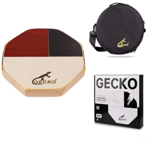 Cajon Box Tambor portátil compacto de viaje con bolsa de transporte, instrumento de percusión, mano de madera natural, color tres colores para música