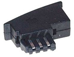S/CONN maximum connectivity Telefonkabel – TAE-F – RJ11 – Adapter für Kabel (F, RJ11, männlich/weiblich, schwarz, Nickel/Gold, Kunststoff)