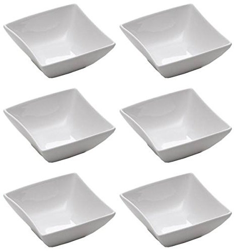 Maxwell & Williams 6er Set Dipschalen East Meets West eckig 10x10cm weiß
