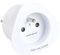Electraline 70051 - Adattatore da viaggio da Francia/Europa a Italia a 2 pin Europa a 3 pin, colore: Bianco