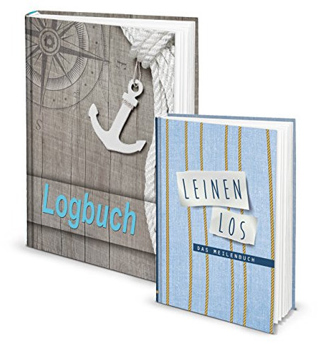 Logbuch-Verlag Geschenk Set Segler Logbuch und Seemeilenbuch Weihnachten Segelschein SKS Prüfung Geburtstag