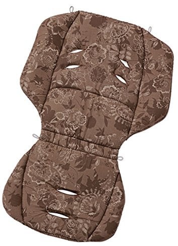 Gesslein Loop 244, Sitzauflage Kinderwagen & Buggy, universel, Wendeeinlage für Sommer & Winter, Tencel atmungsaktiv |Blume braun