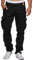 Indicode Herren William Cargohose inkl. Gürtel 15958, Schwarz, 3XL
