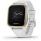 Garmin Venu Sq, GPS Smartwatch with Bright Touchscreen Display, Up to 6 Days of Battery Life, Light Gold and White
