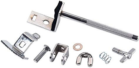 Alnicov Metall-Basstrommel-Halterung für Cowglocken, Halterung für Schlagzeug-Hardware, zum Einstellen einer Kuhglocke nach oben oder unten