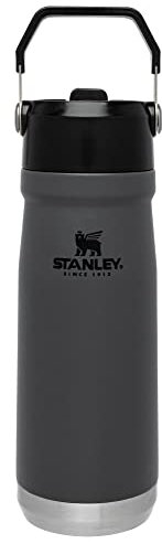 Stanley IceFlow - Jarra de agua de acero inoxidable con popote, botella de agua aislada al vacío para el hogar y la oficina, vaso reutilizable con popote a prueba de fugas, 22 onzas