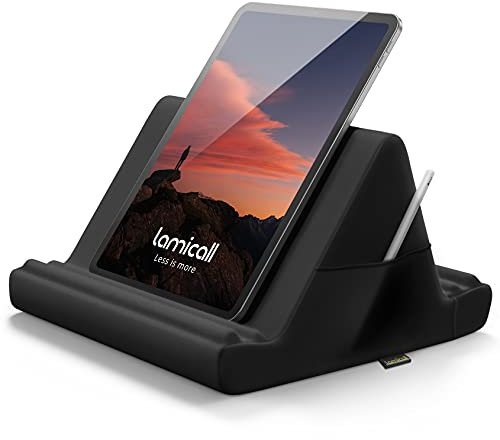 Lamicall Tablet Halter Kissen, Tablet Ständer - Kissenhalter Halterung Bett Sofa für New 2024 iPad Pro 9.7, 10.5, 12.9, iPad Air Mini 1 2 3 4, für Switch, Samsung Tab, iPhone, Bücher