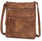 CLUCI Umhängetasche Damen Klein PU Leder Handy Umhängetasche Frauen Stilvoll Handytasche zum Umhängen Crossbody Schultertasche mit Quaste Braun