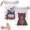 Stoffwindeln Nasstaschen 2 Stück Wet Bag Wasserdichte Stofftaschen Wetbag Nasstasche Windeltasche Nass und Trocken Organiser Beutel Nasstaschen Wickeltasche Multifunktionale Nassbeutel Kindergarten