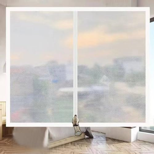 Wärmeschutzvorhang für Fenstern,Thermo Vorhang Isolier Schutz Panel,Fenster-Isolierfolie,Kälteschutz Wärmeschutz im Winter Dichtungfür Fenster,mit Reißverschluss,Breite x Höhe (90cm x 100cm)