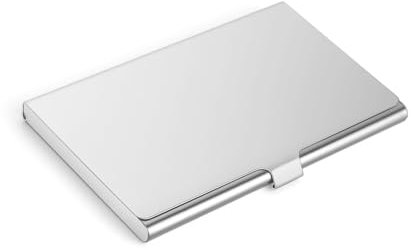 Vicloon Porte-Cartes de Visite Fin en Métal, Étuis pour Cartes de Visite en Acier Inoxydable, Porte Carte Metalliquede Visite Super Léger pour Hommes et Femmes, pour Affaires Fêtes Événements Sociaux