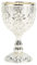 Copa de Comunión Dorada Mini Copa de Cáliz,Copa de Vino en Relieve de Metal,Copa de Vino en Relieve de Metal Patrón de Flores Vintage Detalles Exquisitos Copa de Vino de Metal para Regalos(Plata)