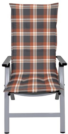 Hochlehner Auflage 2er Set Gartenstühle 120x50 cm Rot-Braun WAOCMA - Made in EU mit ÖkoTex100 (120x50x6cm (4er Pack))