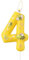 mciskin Honeybee 4th Birthday Candles, Bee Cake Decorations,Yellow Number 4 Candle for Cake,Girls Boys 4th Birthday Decorations,Cartoon Bee Candles Cupcake Topper for Honeybee Themed Party Supplies