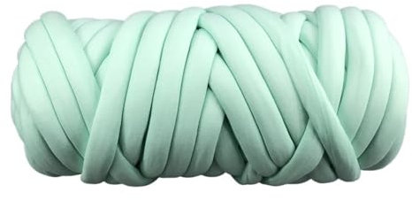 BANGHA Chunky Yarn,Handstrickgarn,Chunky Garn 500 g handgewebte Decke, Kordel, Kern, Stoffstreifen, grob, DIY, sperriges Garn, Arm, Stricken, Häkeln, Baumwollkordel, klobiges, weiches Roving(5)