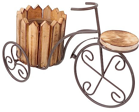 BESPORTBLE Fahrrad Pflanzenständer Aus Eisen Mit Blumenhaltern Gartendekor Vintage Blumentopfständer Metall Pflanzen Display Für Innen Outdoor