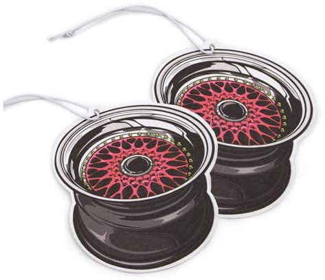 VmG-Store 2er Set Lufterfrischer Duftbaum Tuning fürs Auto Duftspender Air Freshener Duft lustiger Anhänger Design (119 Wheel3)